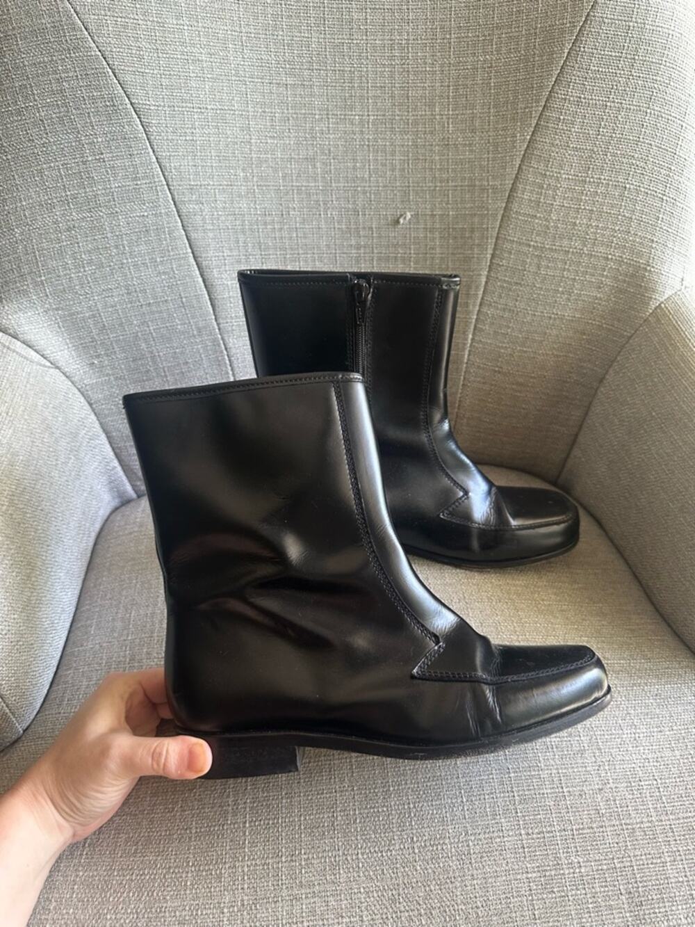 JW Anderson Patent Ankle Boots
